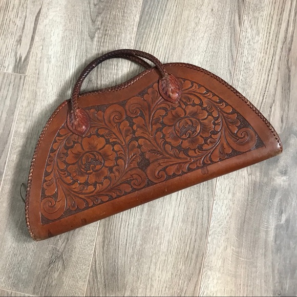Handbags - Made in Canada carved leather purse